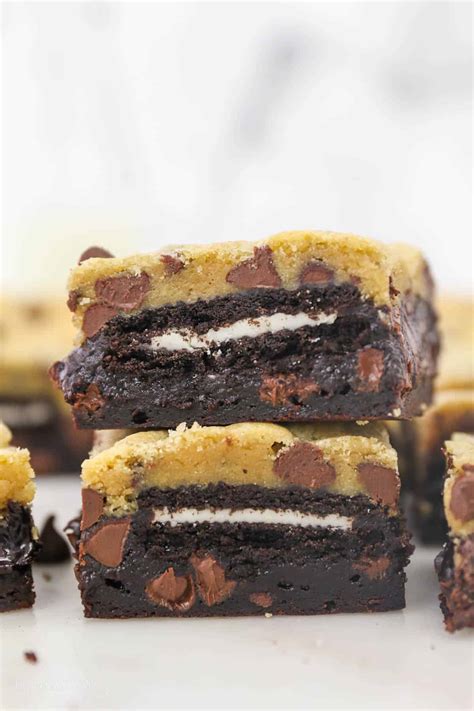 Slutty Brownie Recipe {VIDEO} Caramel + Cookie。